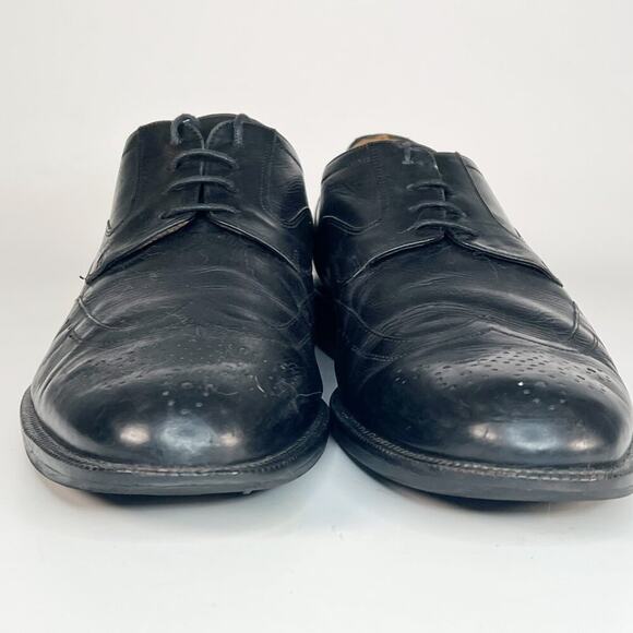 Johnston & Murphy Black Leather Wingtip Derby Oxford Dress Shoes Men 13 main image 5